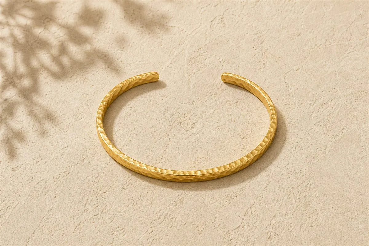 Hammered Gold Bangle — Series 11