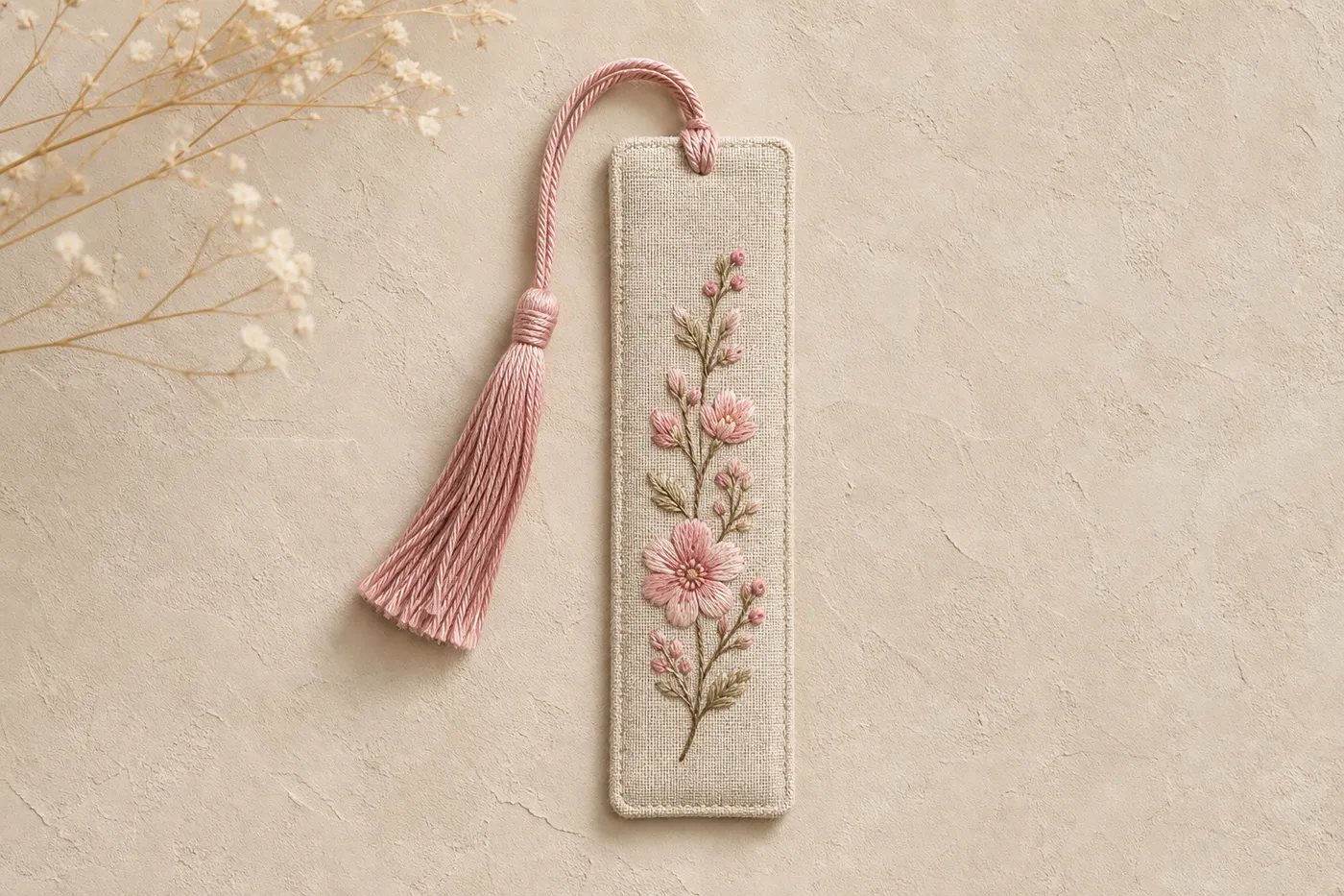 Edition Embroidered Fabric Bookmark No.05