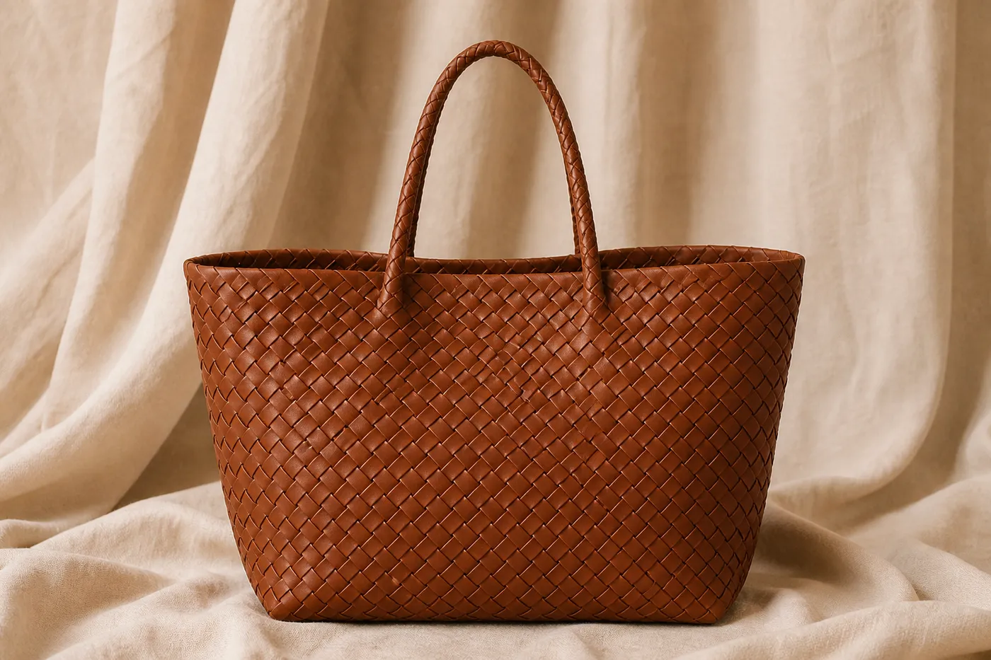 Woven Leather Tote Bag No.13